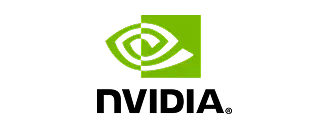 NVIDIA company logo with a green stylized eye inside a green square.