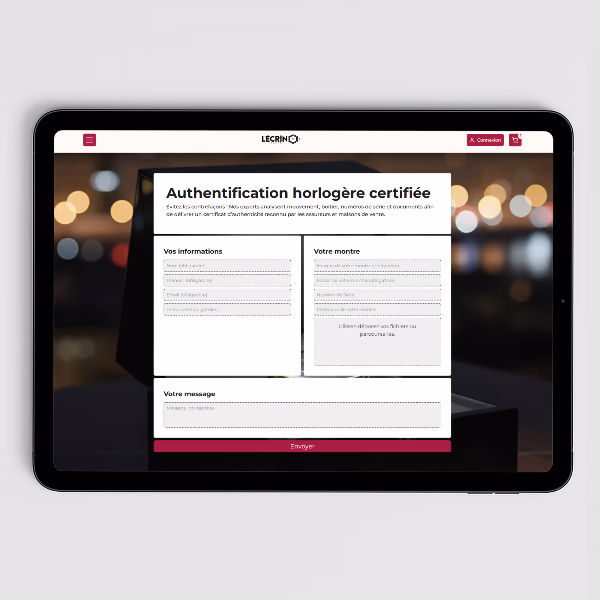 UX UI service L'écrin