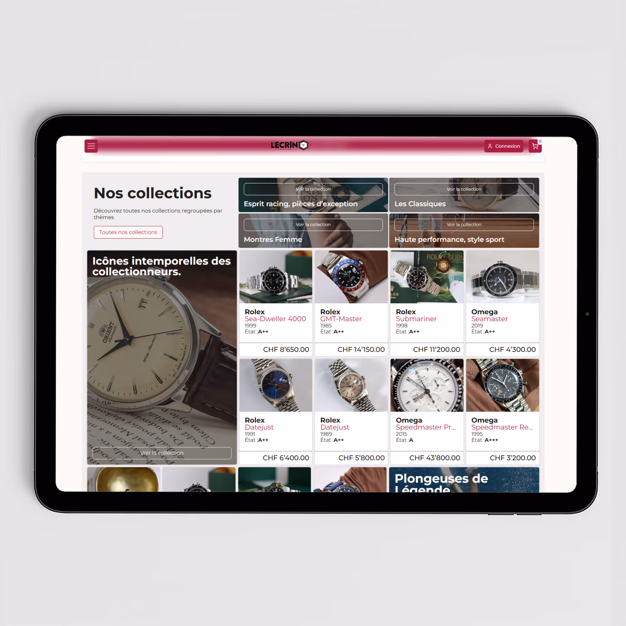 UX UI Home L'écrin