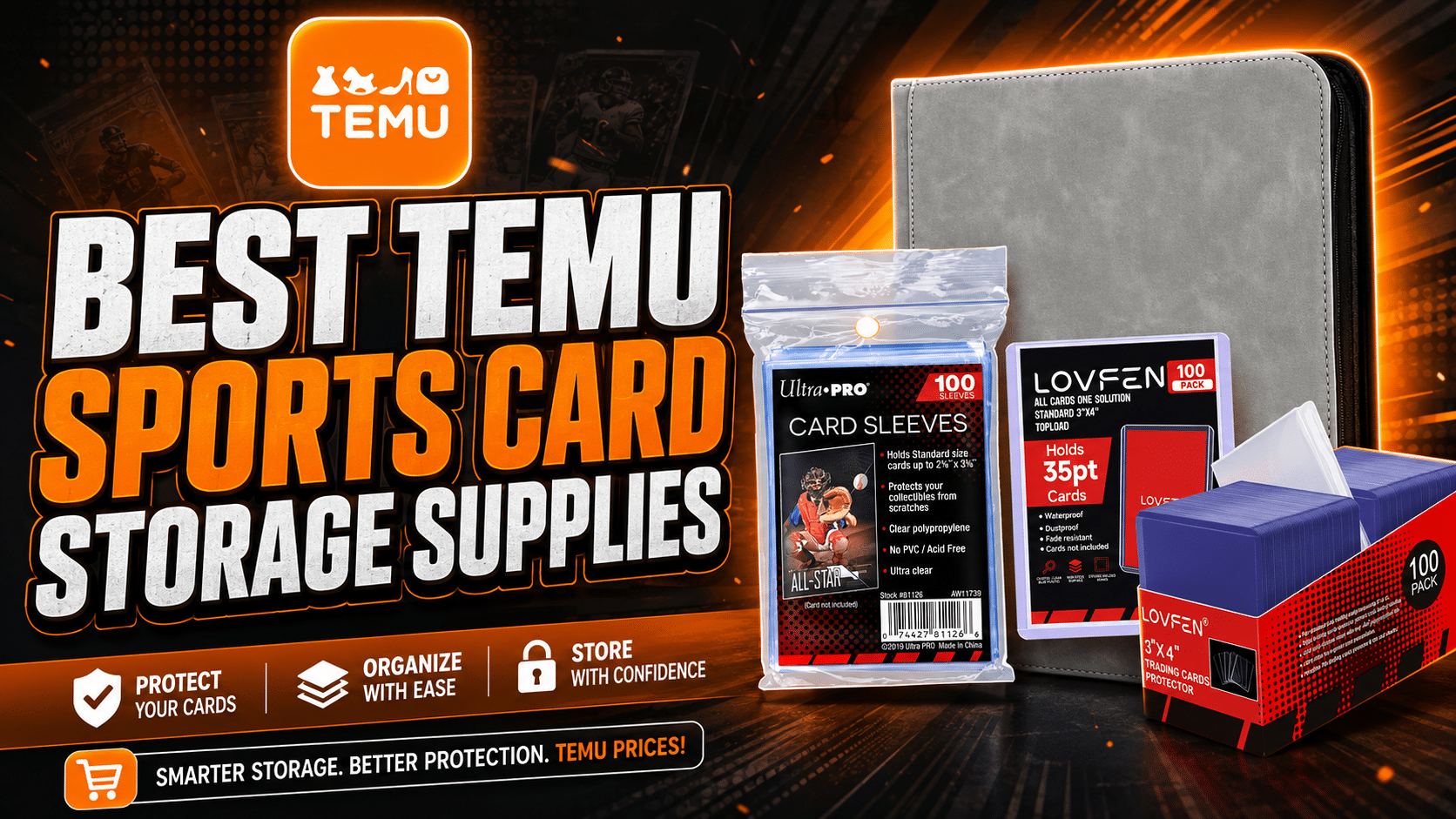 Best Temu Sports Card Supplies To Save Money