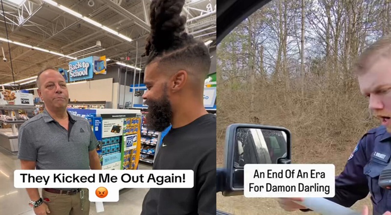 Damon Darling shares video receiving Walmart lifetime ban