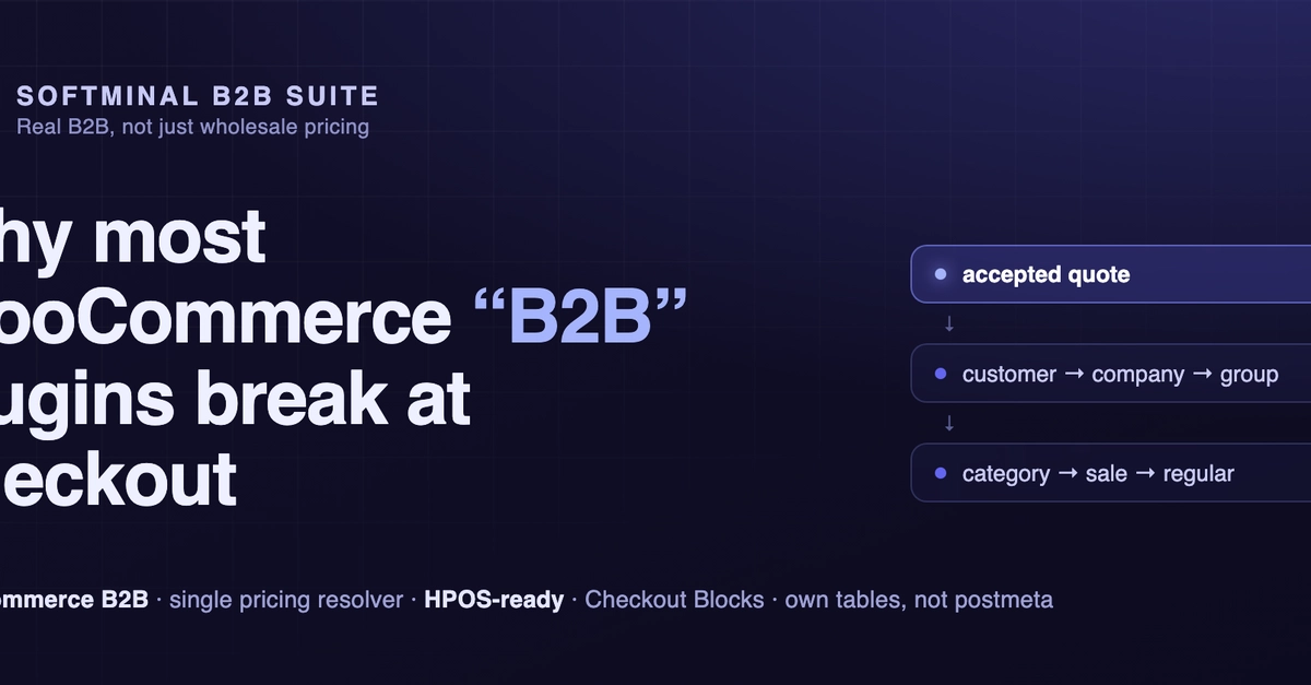 Why Most WooCommerce 'B2B' Plugins Break at Checkout (and How We Fixed It)