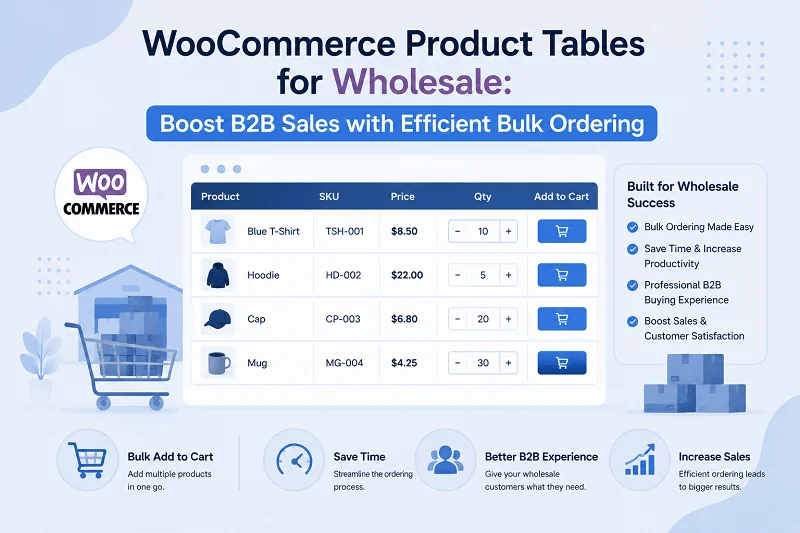 WooCommerce Product Tables for Wholesale: Boost B2B Sales With Efficient Bulk Ordering