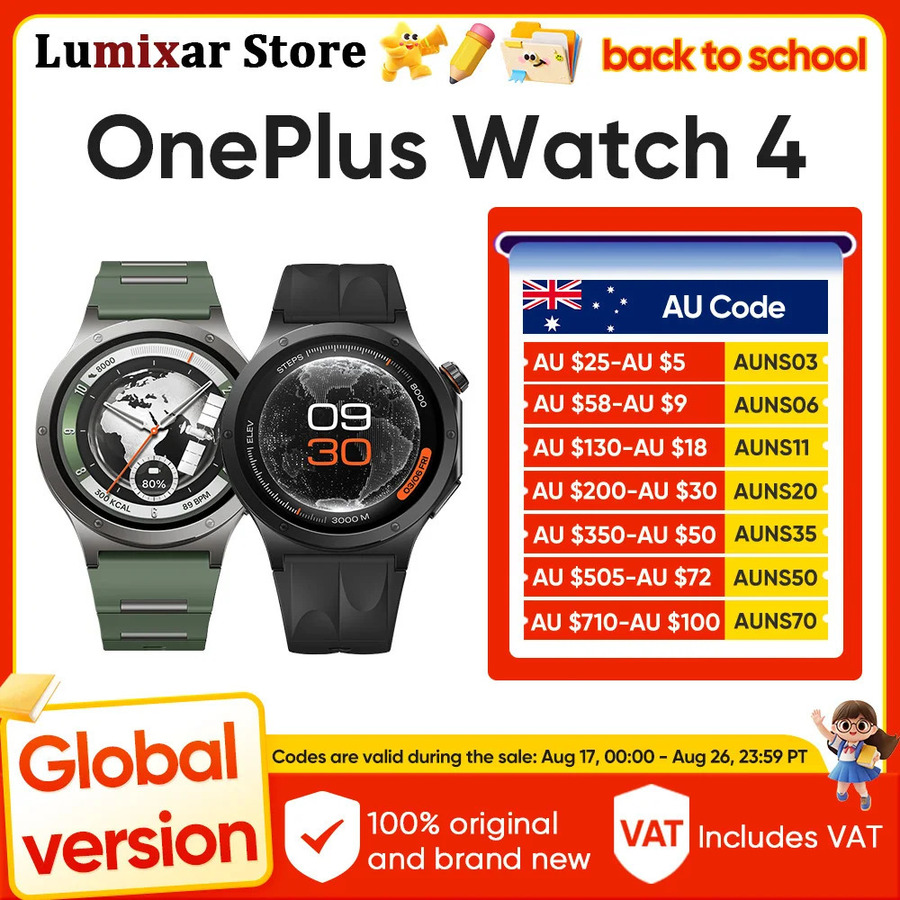 OnePlus Watch 4 Smart Watch (Global Version) Green US$193. 89 (~A$274. 44) AU Stock Delivered @ Lumixar Store AliExpress