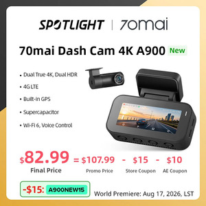 70mai A900 4K Dash Cam US$97. 49 (~A$138), Front + 4K Rear US$123. 49 (~A$174. 82) Delivered @ 70mai Official Store AliExpress