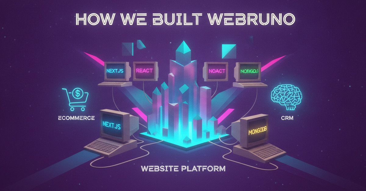 How We Built Webruno: A Website, Ecommerce & CRM Platform with Next. js, React, Node. js, and MongoDB
