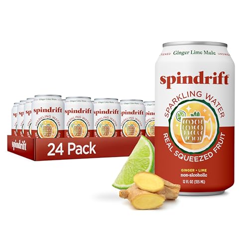 24 Pack Of Spindrift Ginger Lime Mule Sparkling Water 12oz. Cans For $12. 45-$13. 92 From Amazon