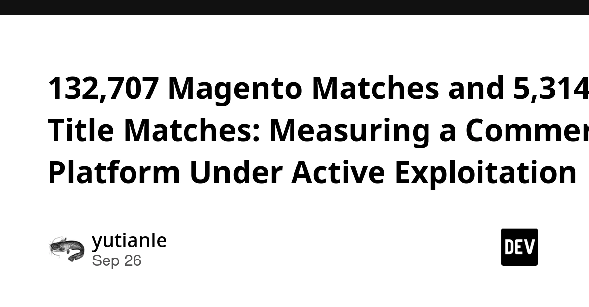 132,707 Magento Matches and 5,314 Title Matches: Measuring a Commerce Platform Under Active Exploitation