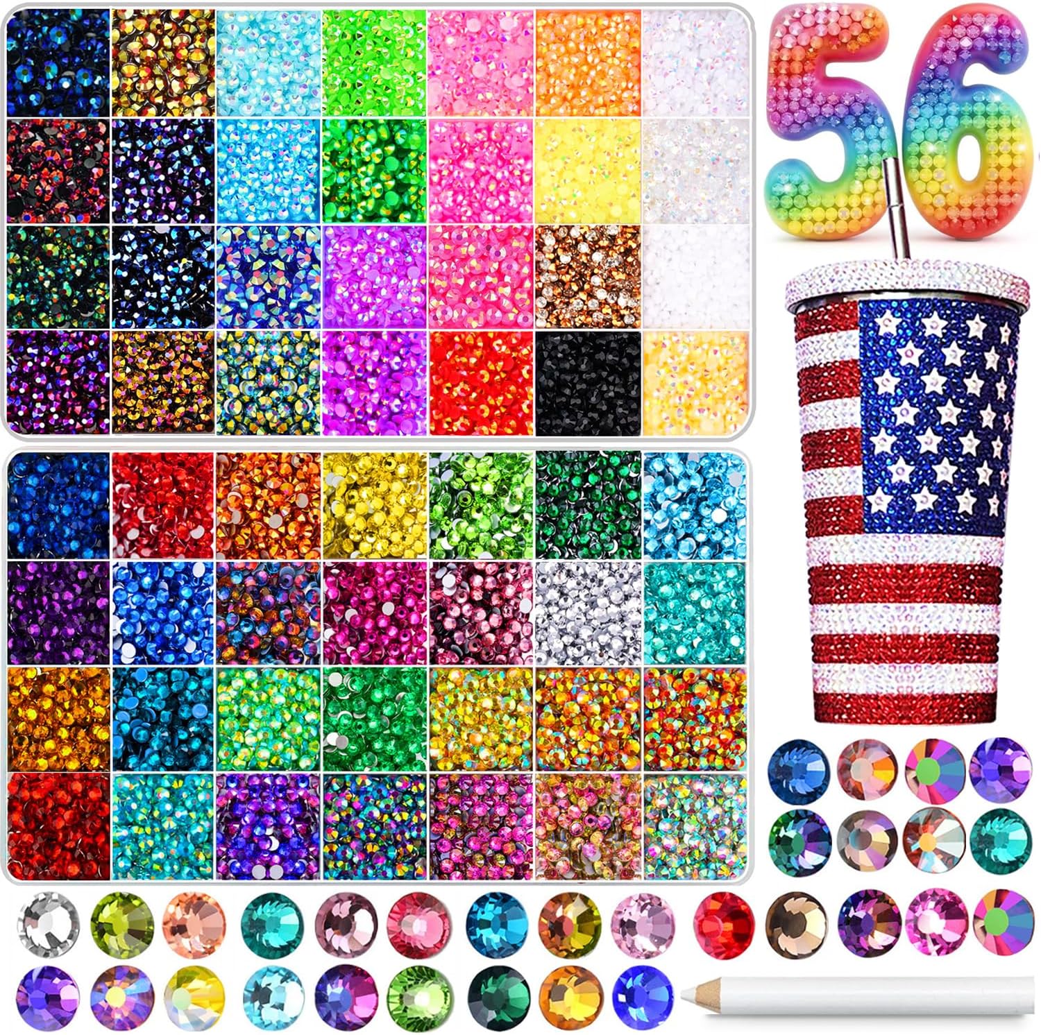 56,000 Piece Rhinestone Bedazzling Kit In 56 Colors For $3. 59 From Amazon