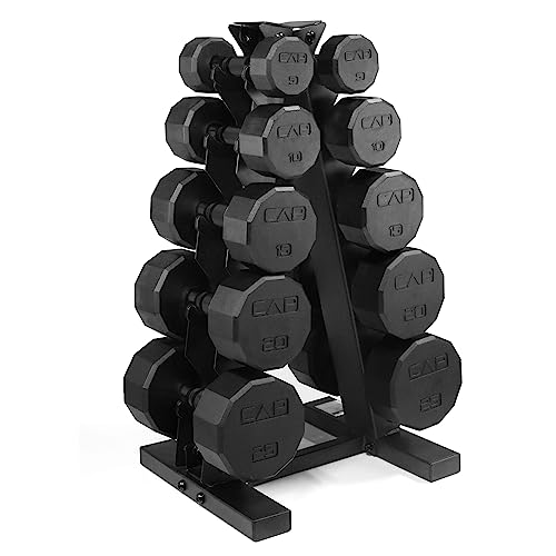 CAP 150lb Rubber 12-Sided Dumbbell Set With A-Frame Storage Rack For Just $112. 67 Shipped From Amazon!