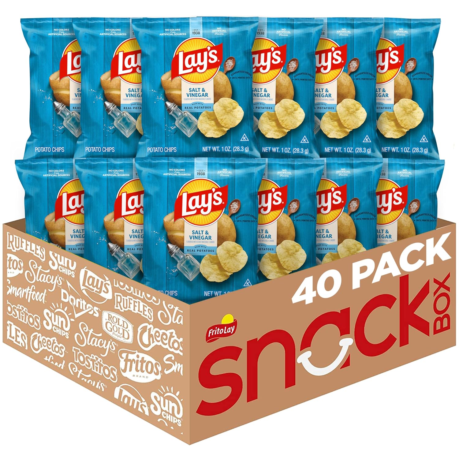 Lay’s Salt & Vinegar Chips 40-Pack: Amazon Coupon + Subscribe & Save Deal
