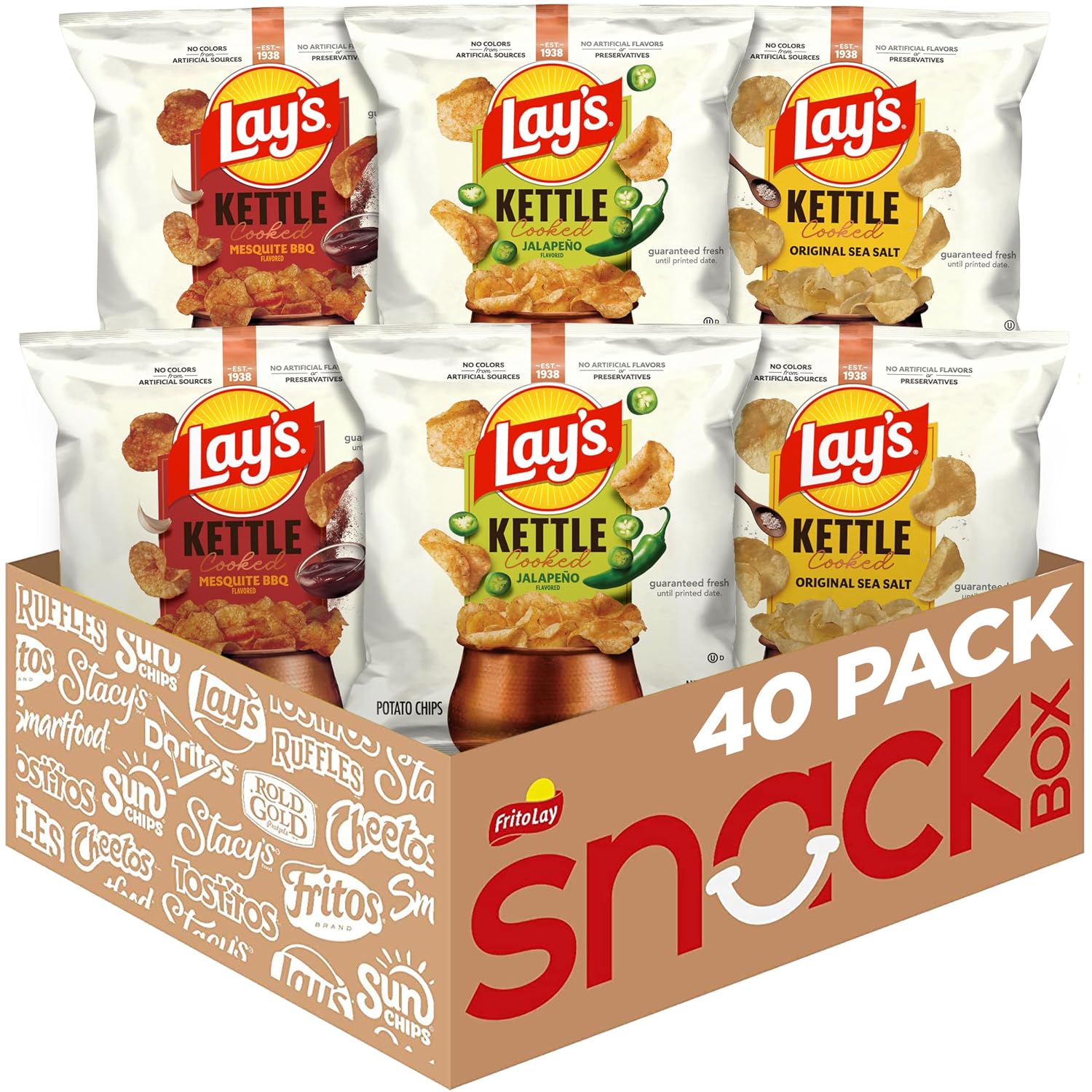Glitch Alert! Lay’s Kettle Cooked Chips 40-Pack Just $13. 56 at Amazon