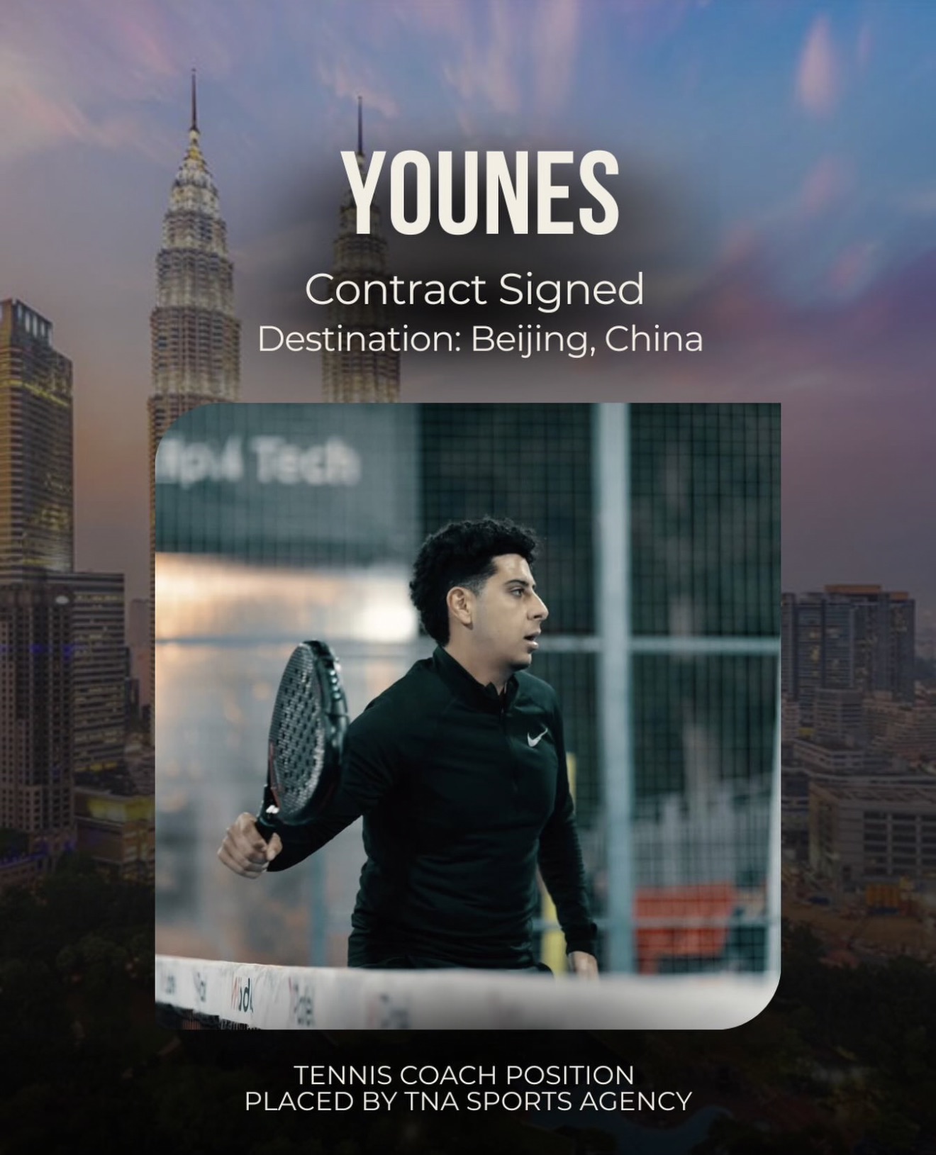 Younes — Tennis Coach, Beijing, China
