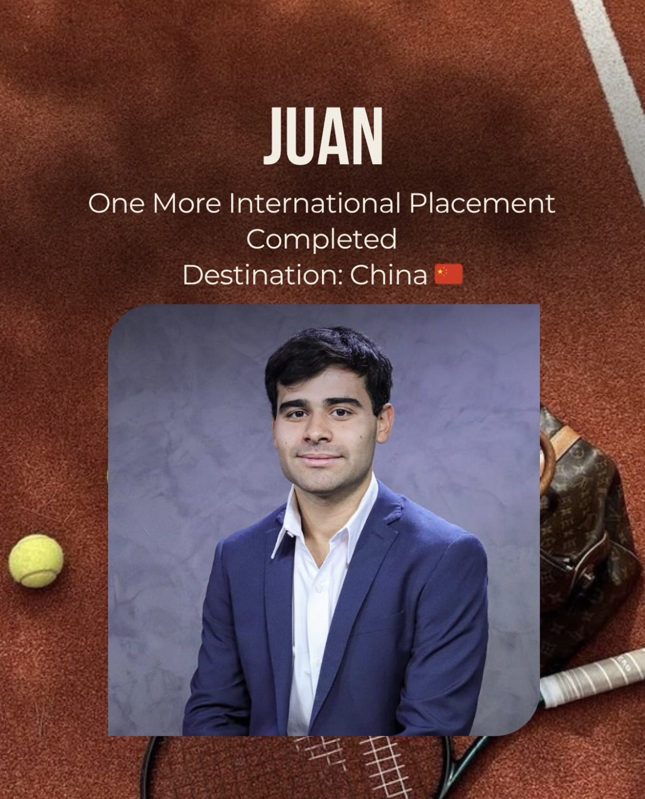 Juan — Tennis Coach, China