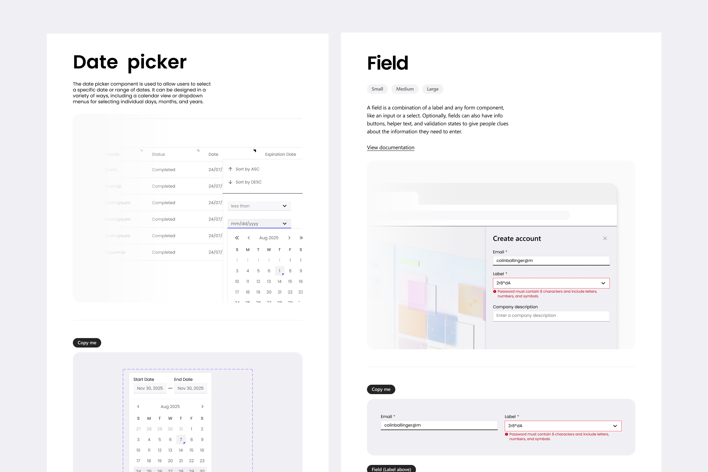 Building the system 7 of 10: form fields, text areas and date pickers from the component library