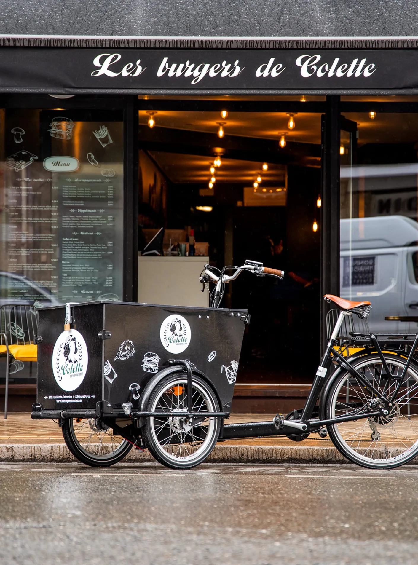 La devanture du restaurant les Burgers de Colette de Bordeaux aux Chartrons