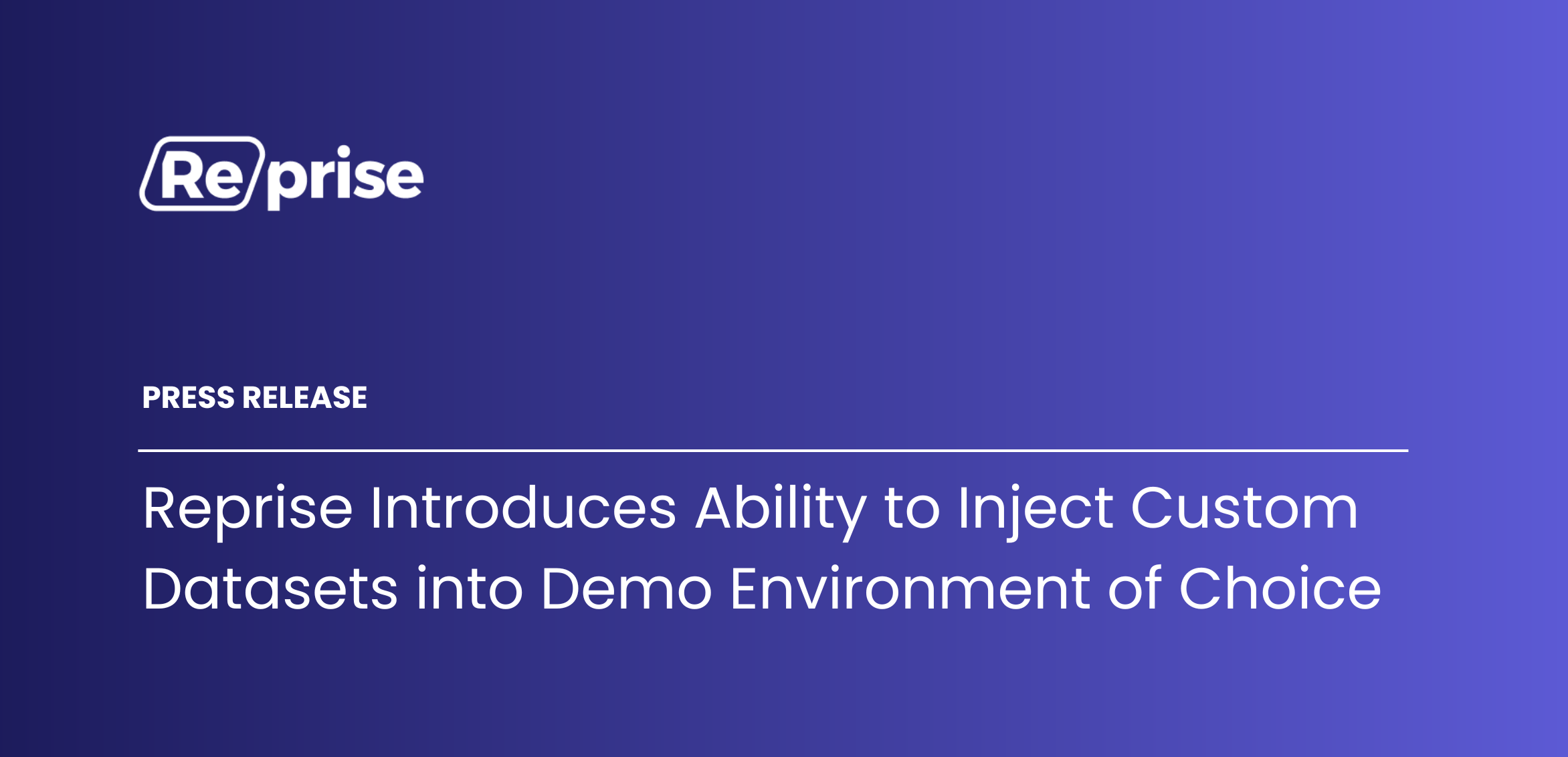 Inject Custom Data into Any Demo Environment