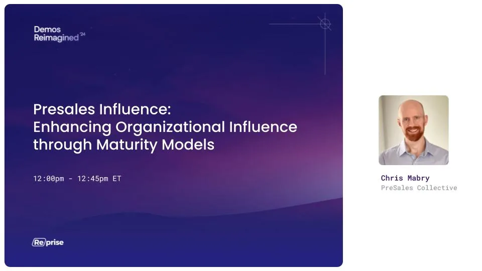 Boost Influence with Presales Maturity Models