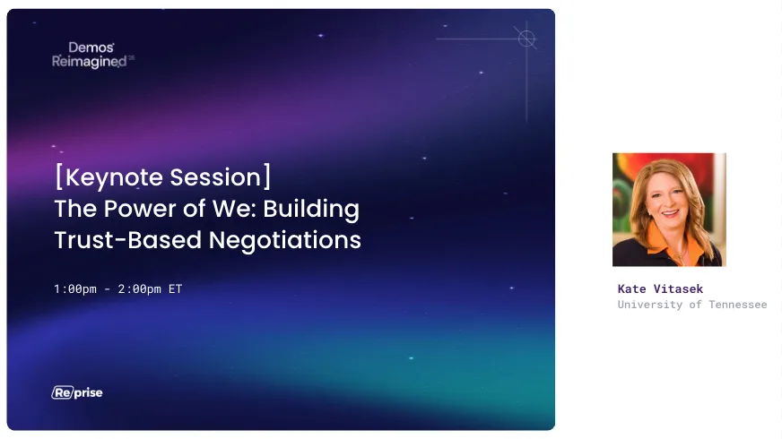 [Keynote Session] The Power of We: Building Trust-Based Negotiations