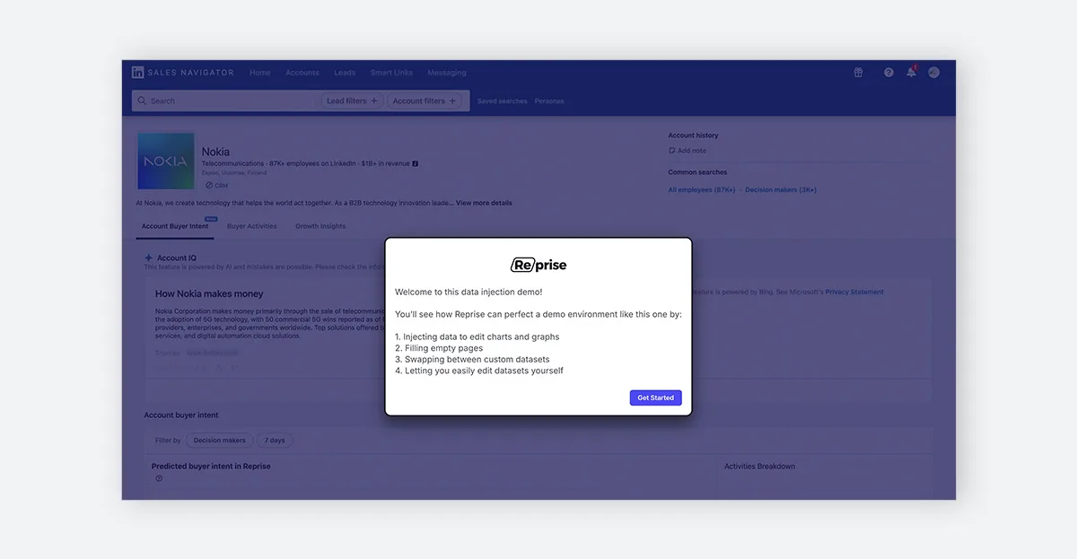 Reprise Data Injection Demo