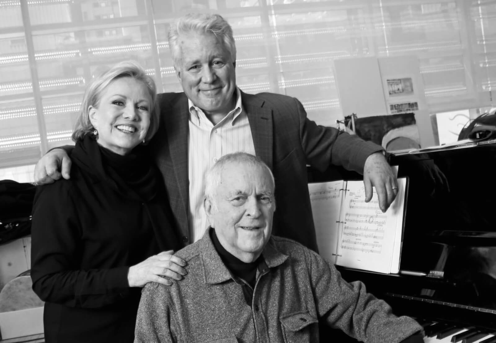 Collaborators Susan Stroman, David Thompson, and John Kander.