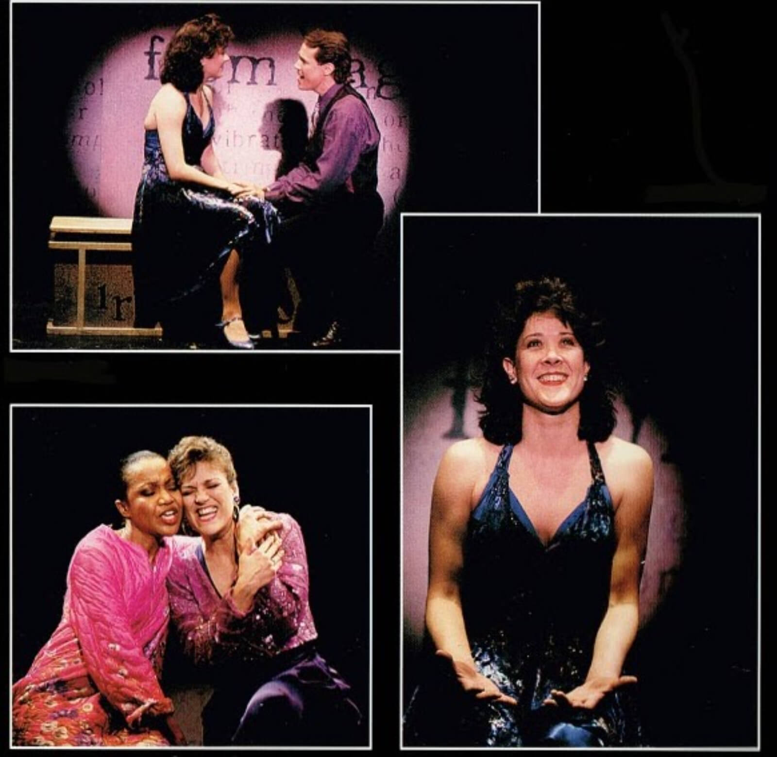 A montage of 3 scenes featuring the cast
