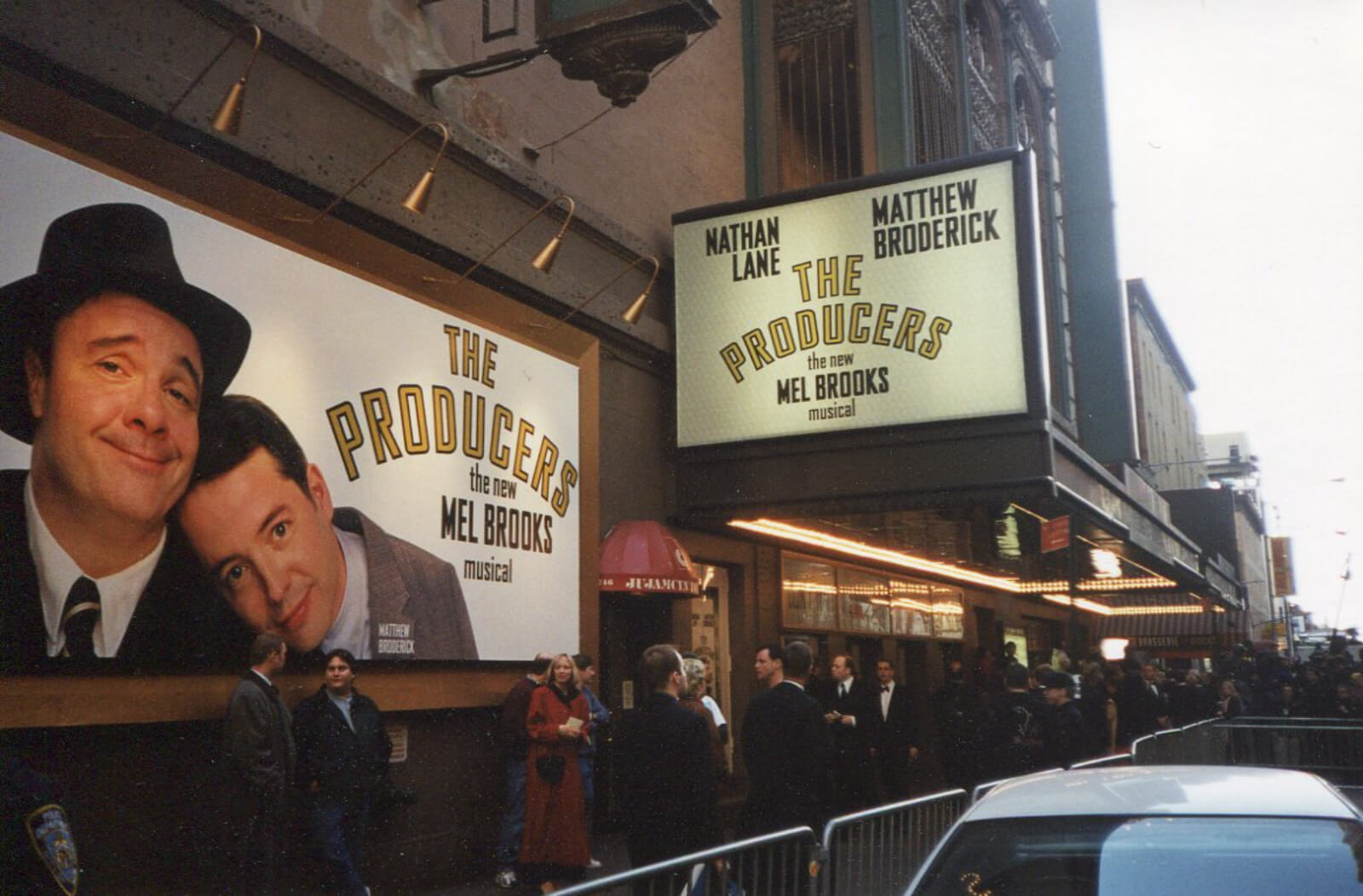 People lined up for the show's St. James Theatre opening night.