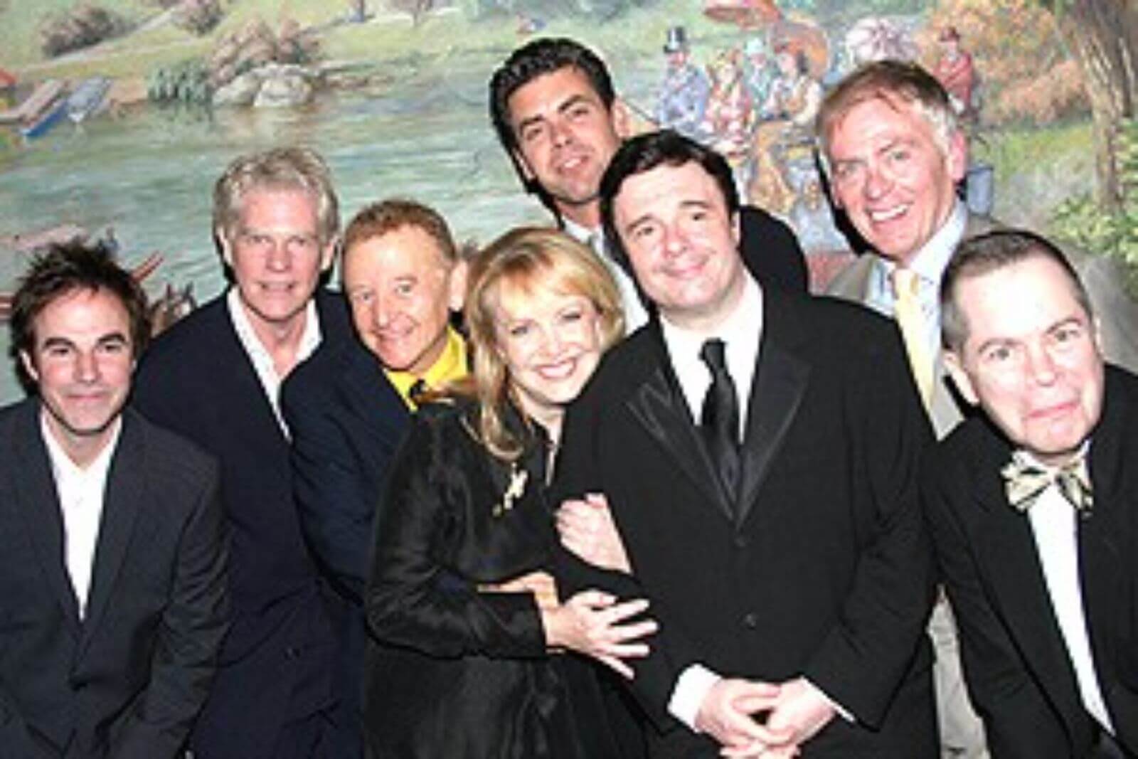 Roger Bart, Daniel Davis, John Byner, Susan Stroman, Burke Moses, Natan Lane, Michael Siberry and Peter Bartlett. 