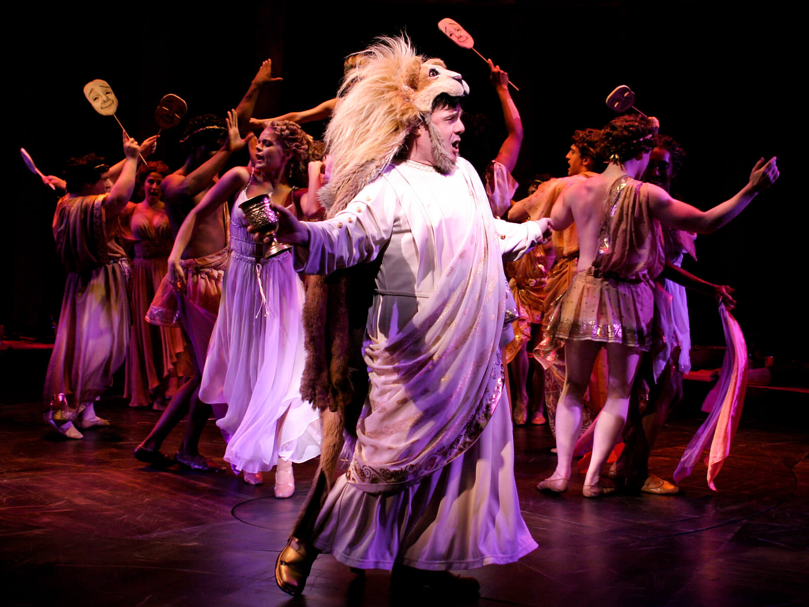 Dionysos (Nathan Lane) in The Frogs.
