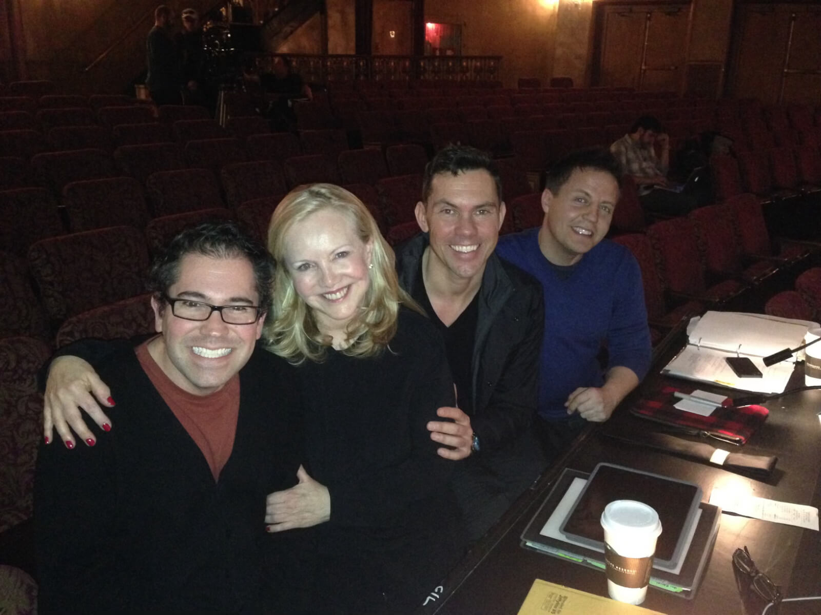 Musical director Andy Einhorn, Susan Stroman, associate choreographer James Gray, associate director Jeff Whiting