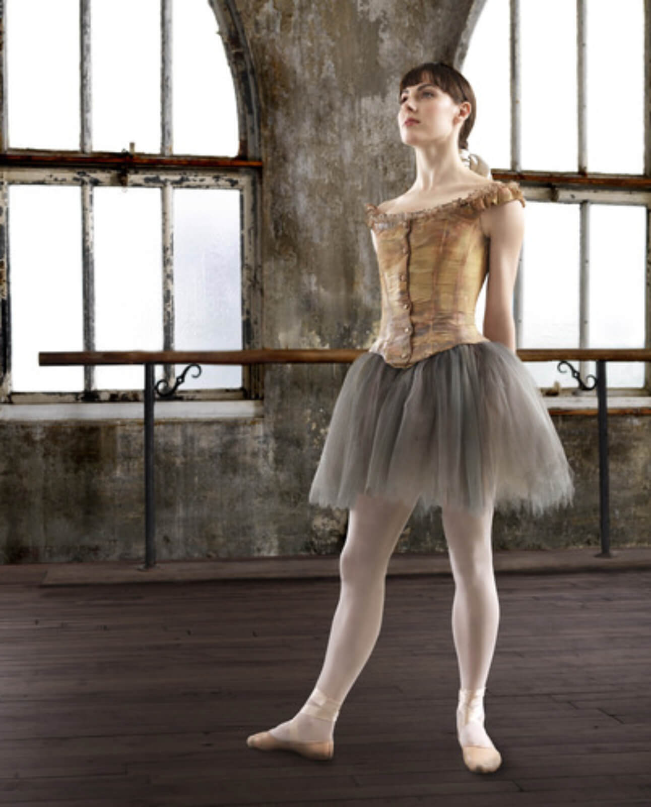 Marie (Tiler Peck) in exact position and costume replicating the famous Degas Sculpture.