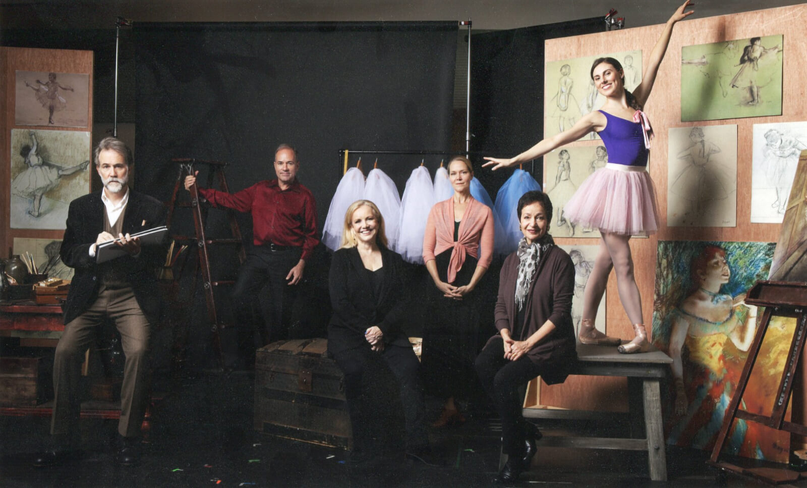Boyd Gaines, Stephen Flaherty, Susan Stroman, Rebecca Luker, Lynn Ahrens and Tiler Peck.