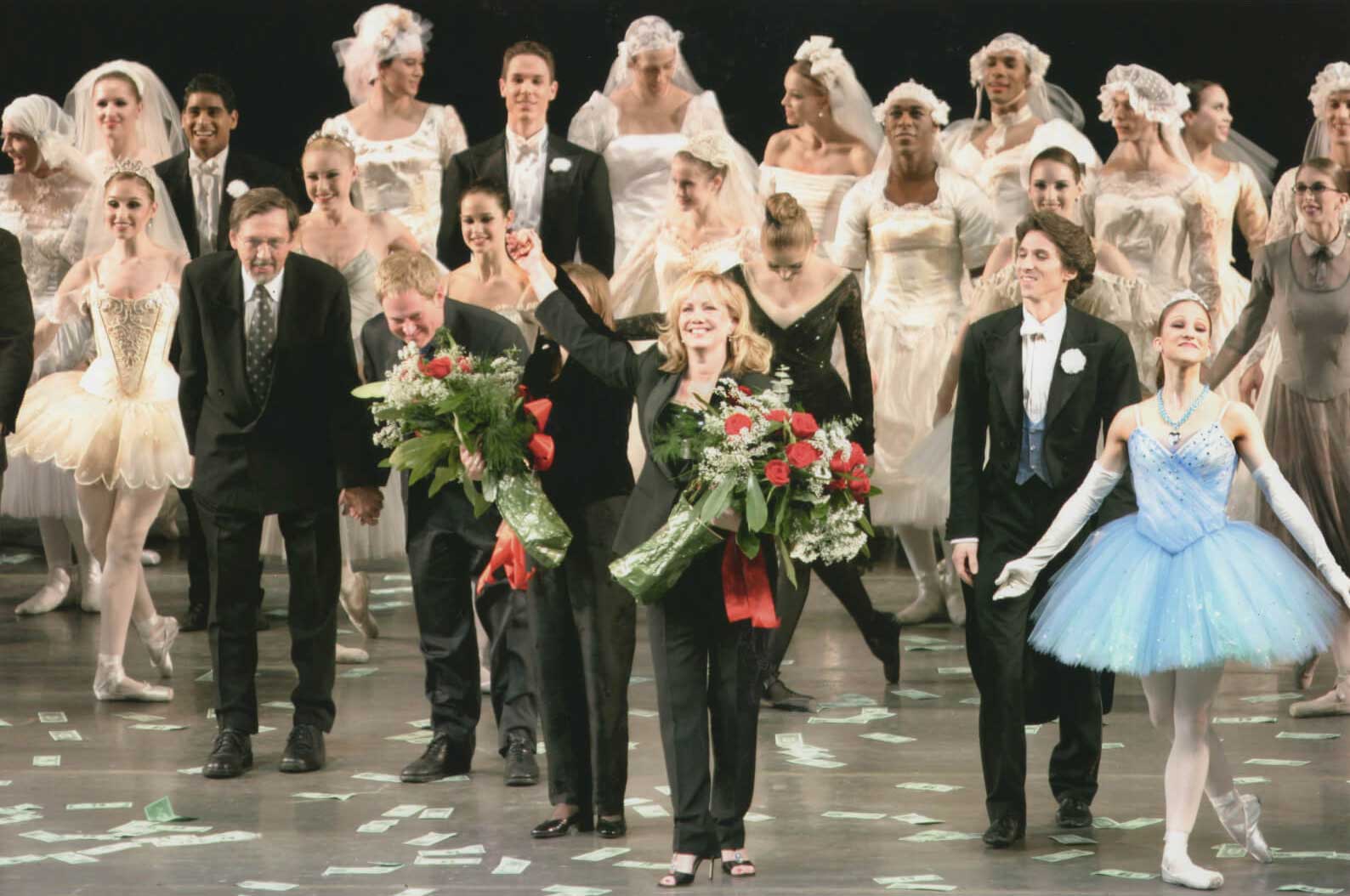 Susan Stroman and the company on the historical Opening Night. Stro is the first woman to choreograph a full-length ballet for New York City Ballet.