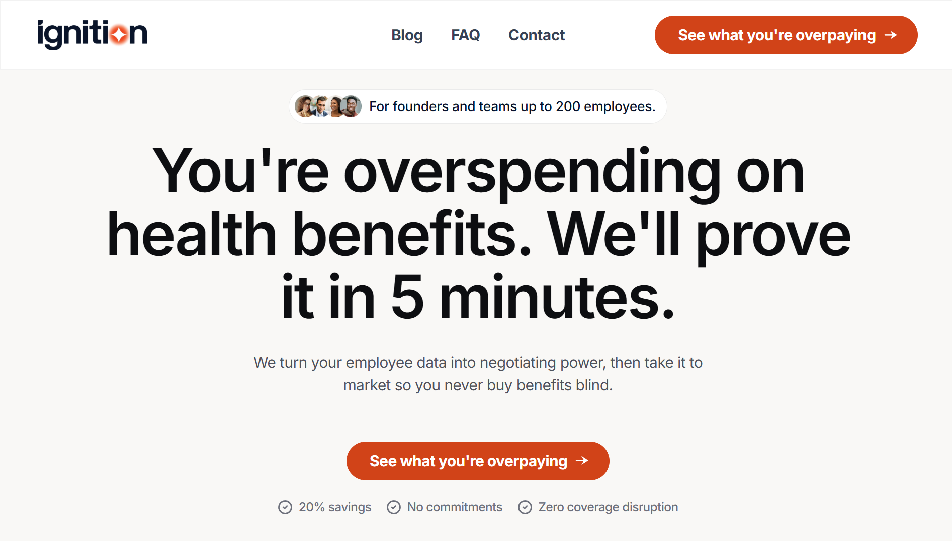 Ignition Benefits homepage