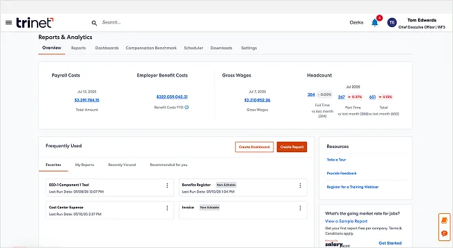 TriNet payroll features