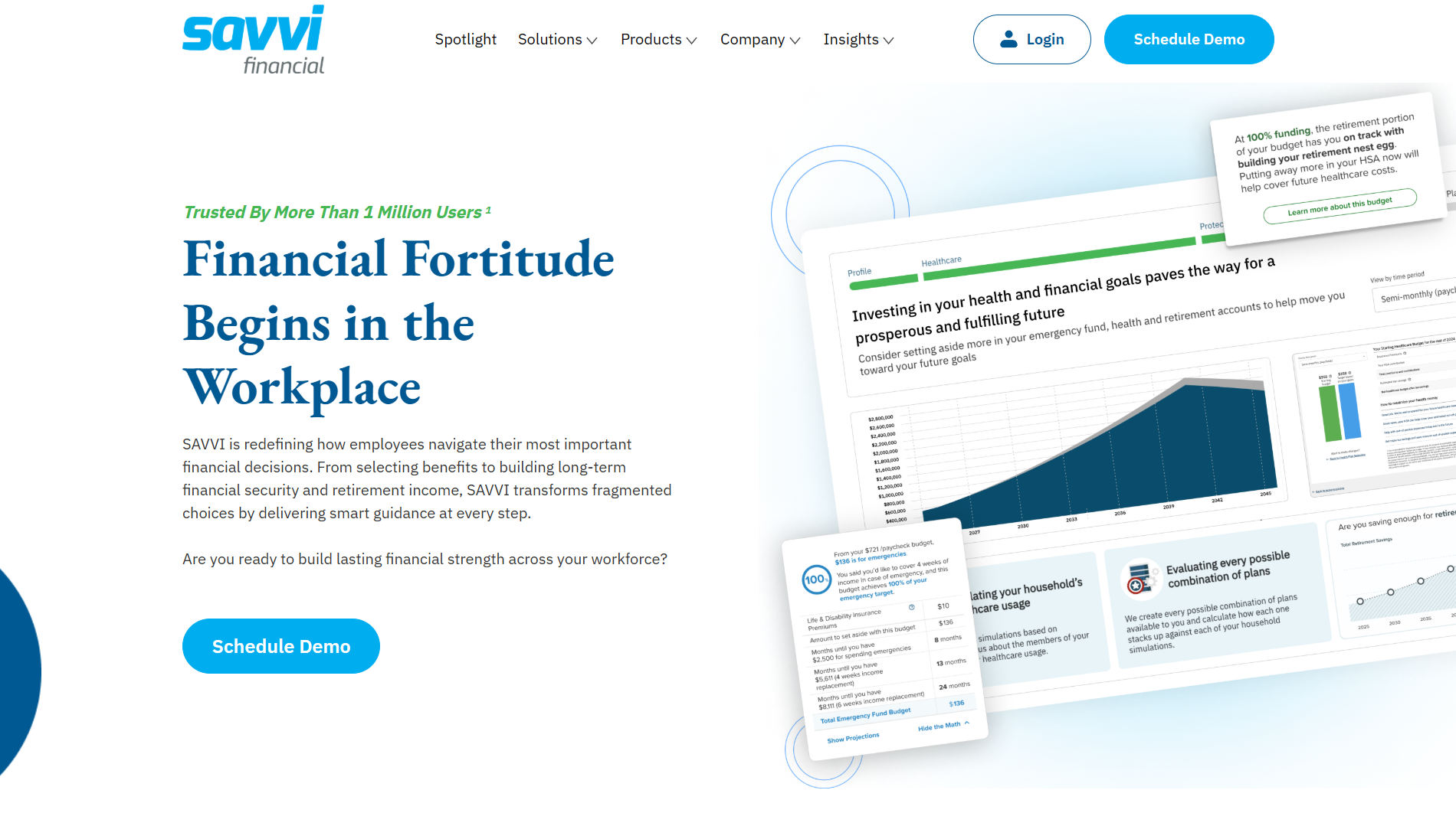 SAVVI Financial website homepage