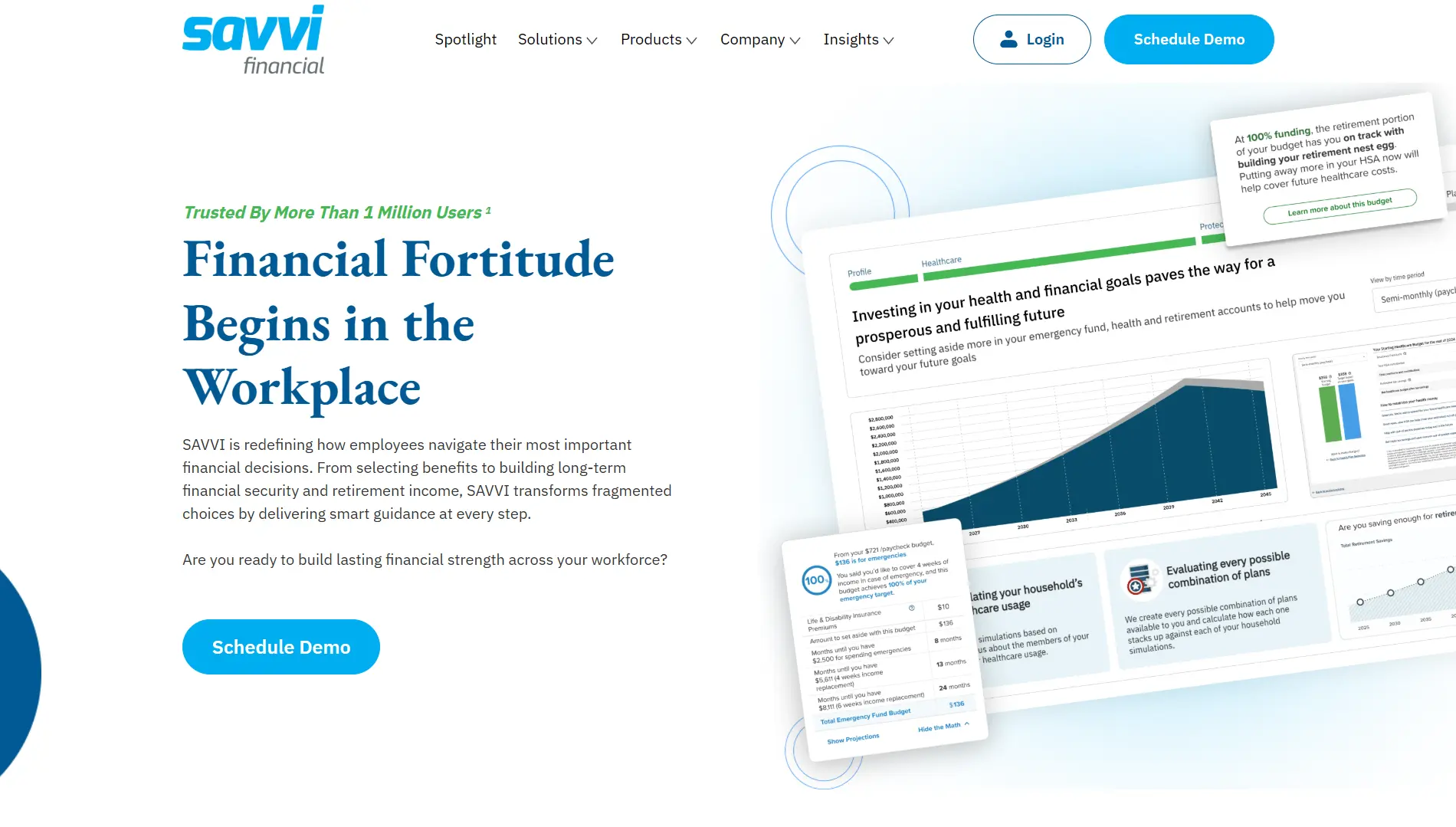 SAVVI Financial website homepage