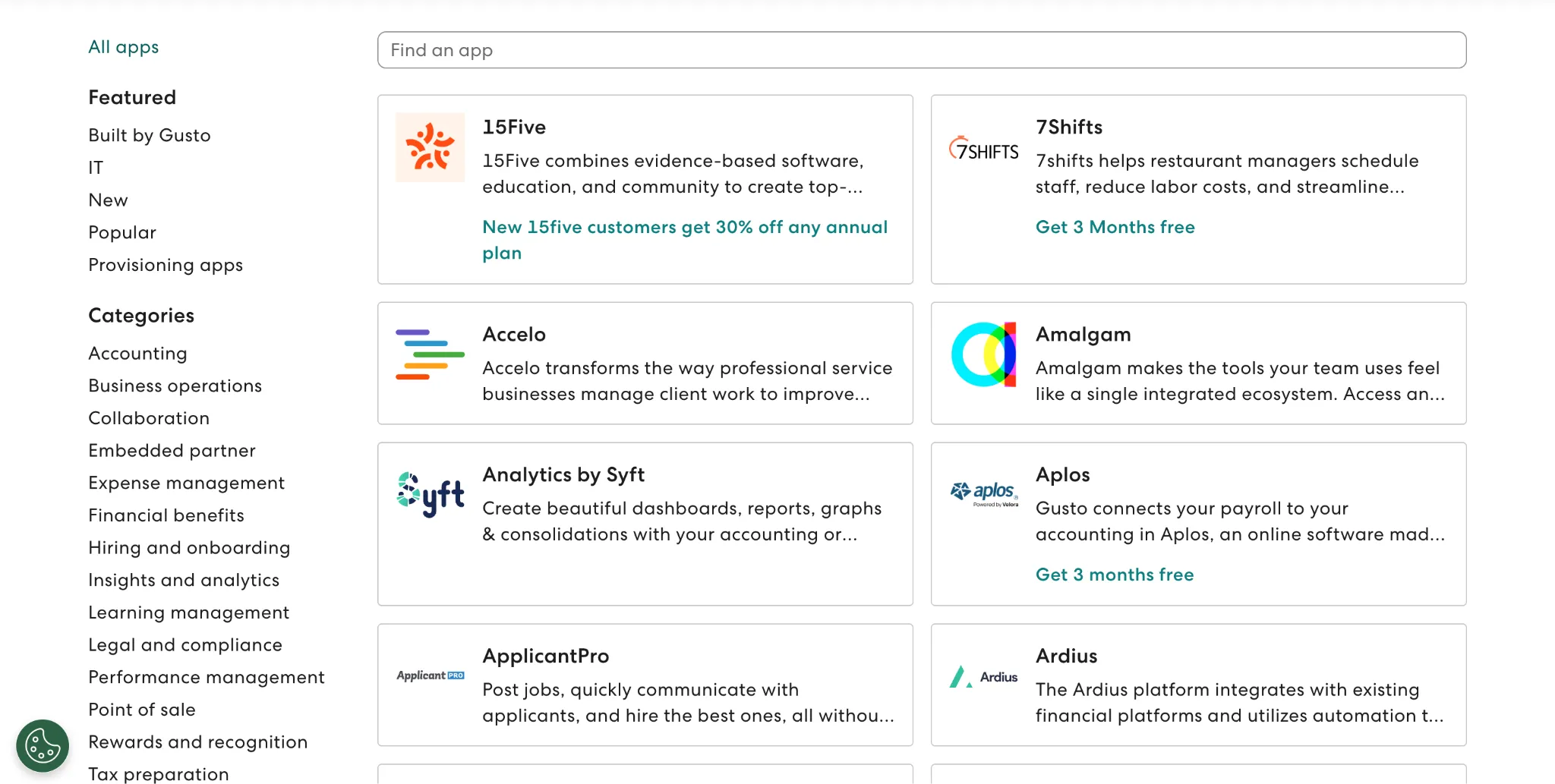 Gusto integrations