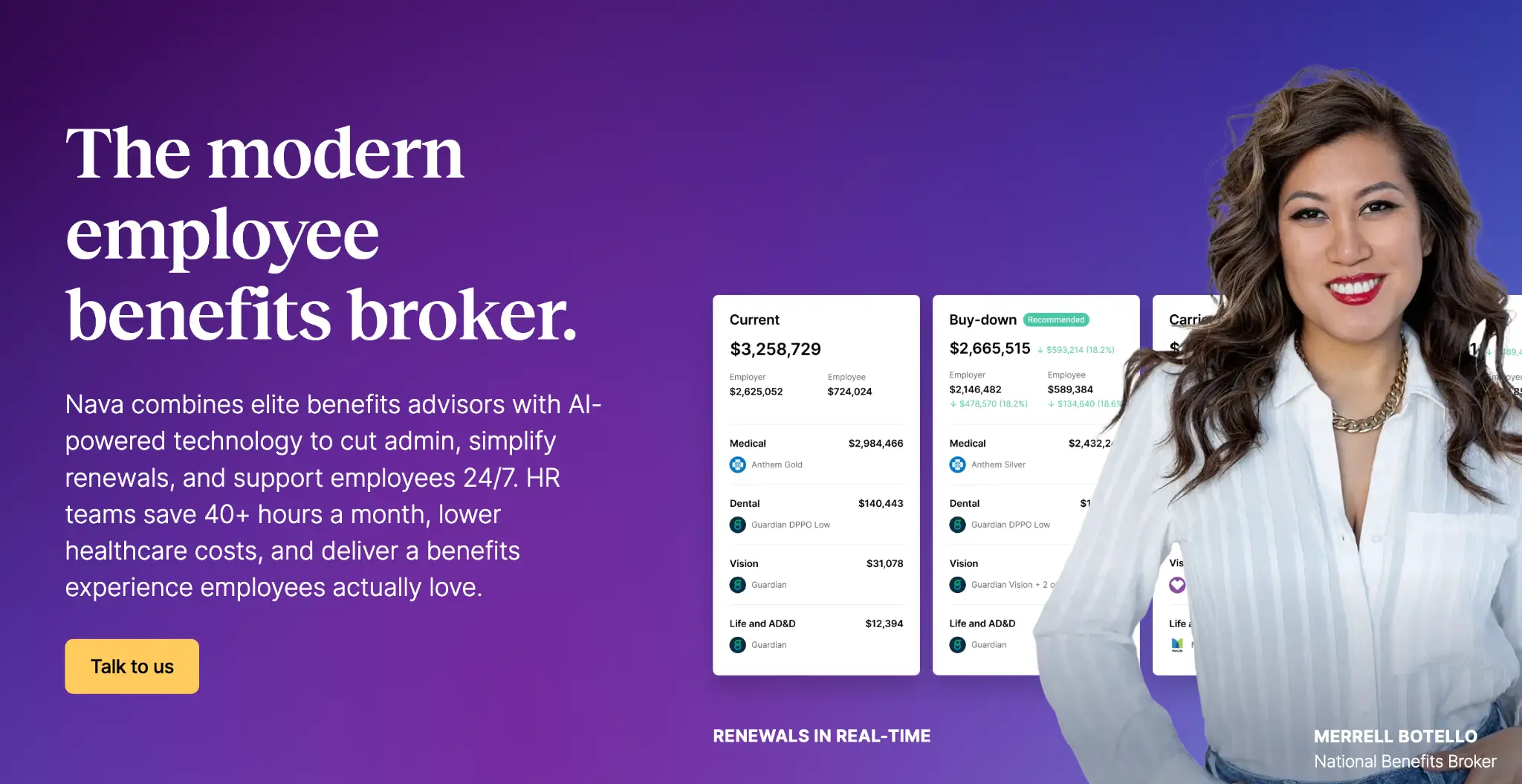 Nava Benefits homepage