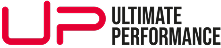 Ultimate Performance logo with red UP letters and black text.