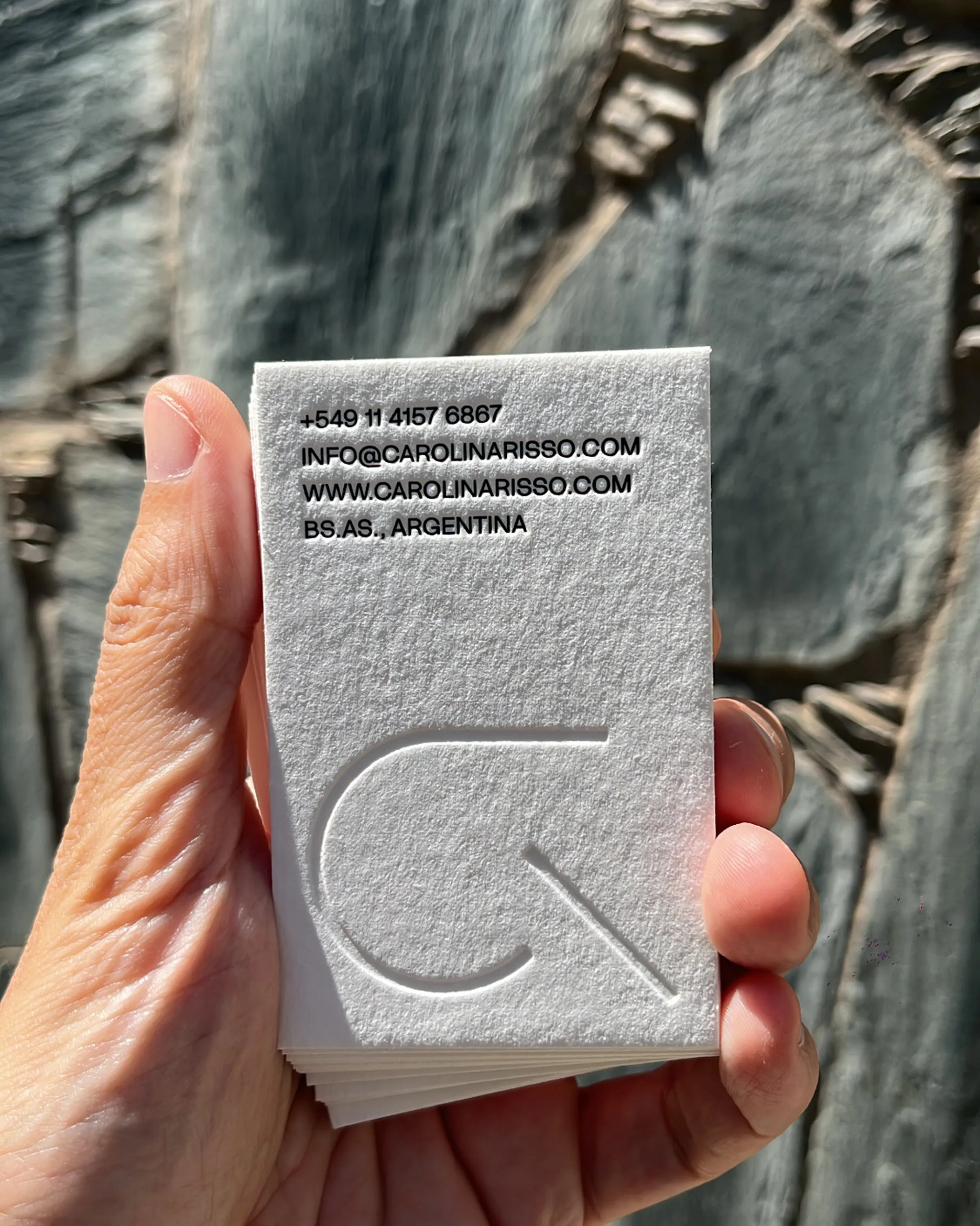 Tarjeta con relieve - Carolina Risso