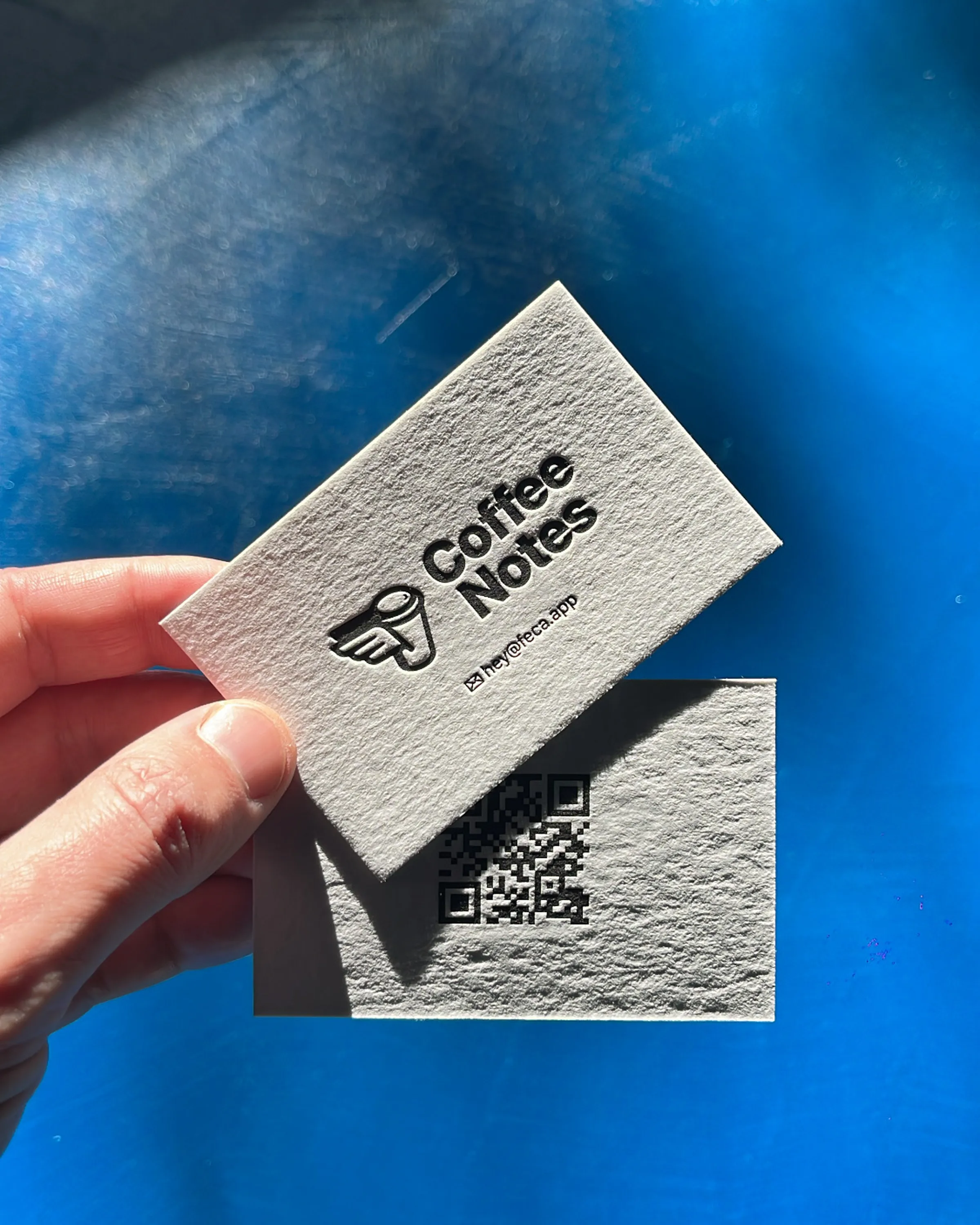 Tarjetas con relieve - Coffee Notes