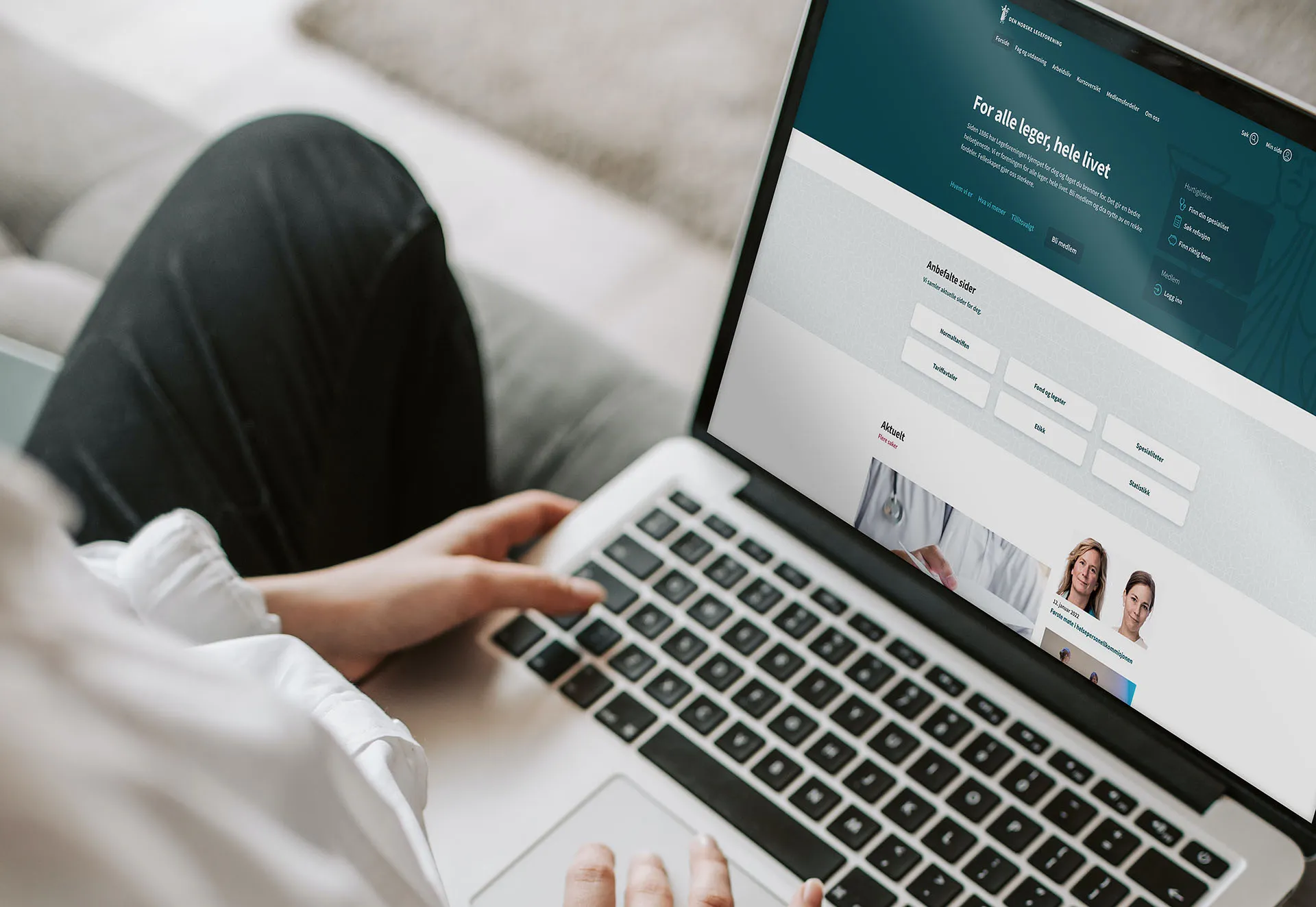 An example of design created by Solve Stjernvik Designreaktor for Legeforeningen