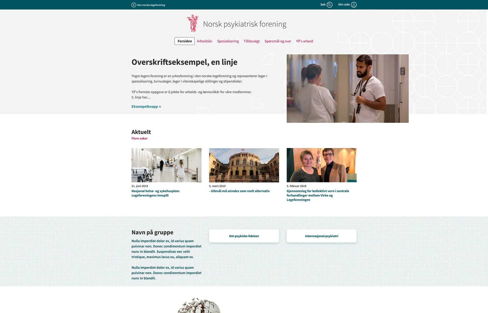 An example of design created by Solve Stjernvik Designreaktor for Legeforeningen