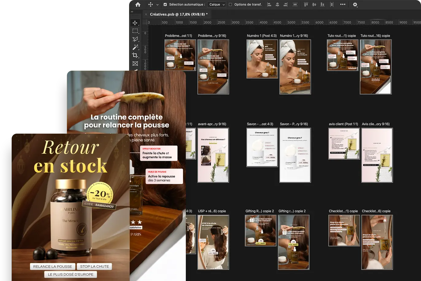 Stratégie créative strategist Meta Ads — visuels, messages, publicité pour e-commerce