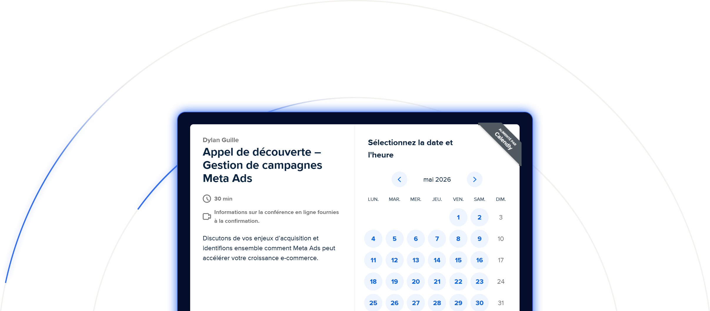 Calendly Aki — démarrer votre accompagnement en acquisition e-commerce
