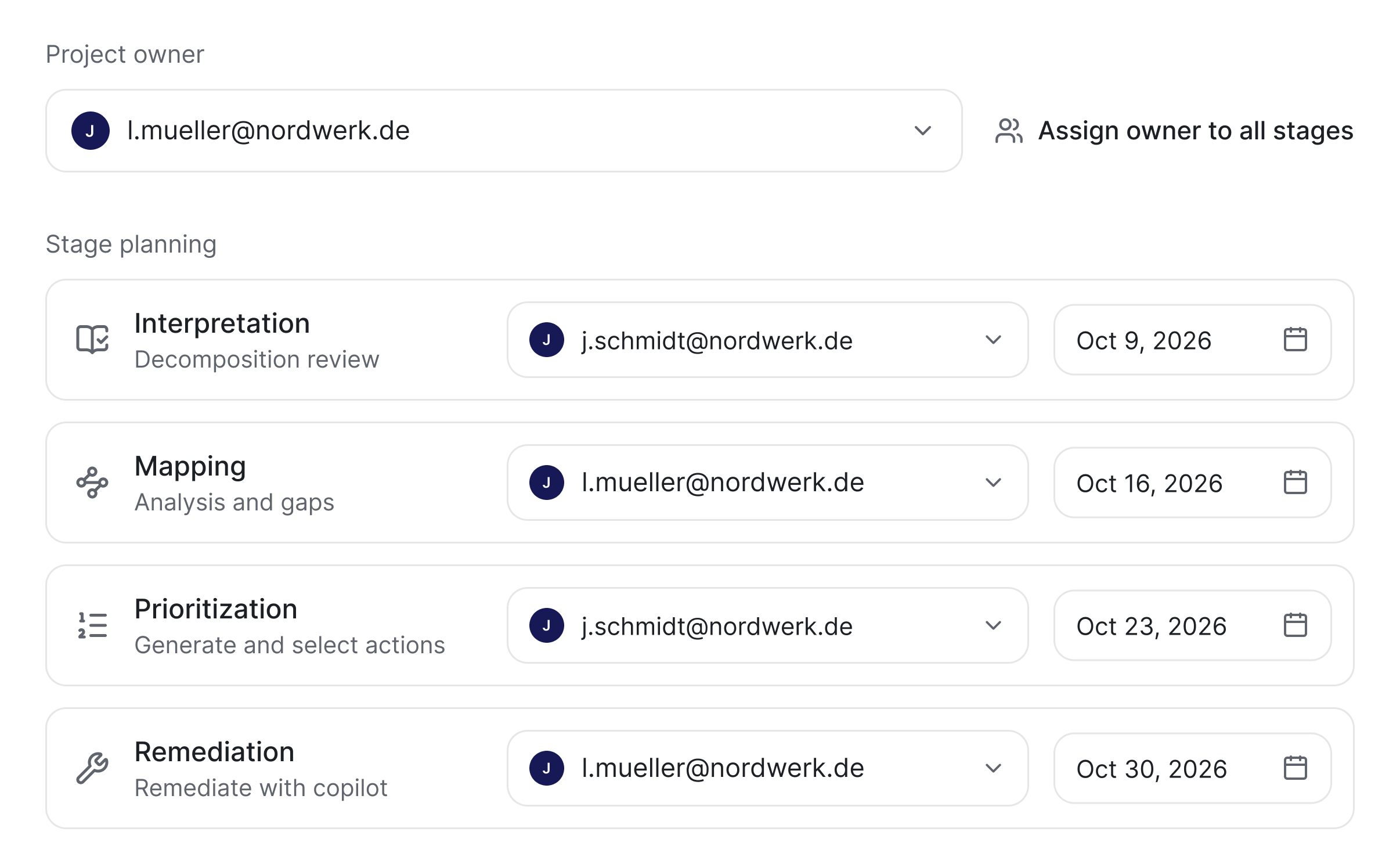 ComplyDo assign project owner