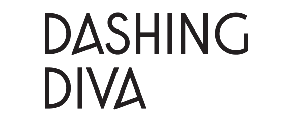 Black text reading "DASHING DIVA" on white background