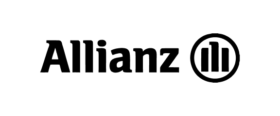 Allianz logo with black text and circular bar chart symbol