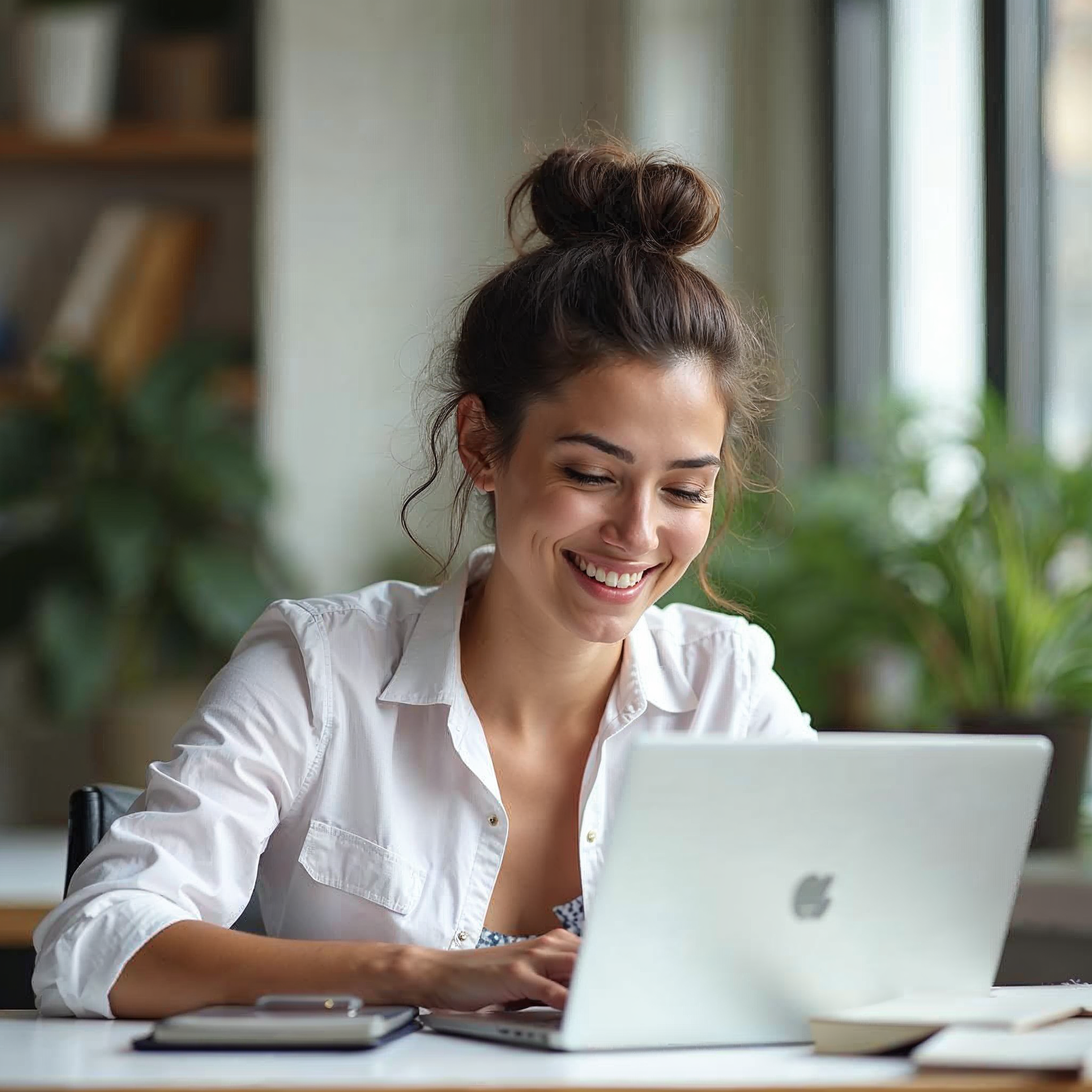 Content writer crafting a guest post article for link building
